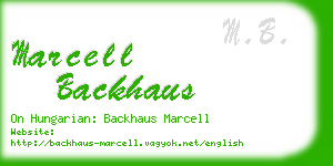 marcell backhaus business card